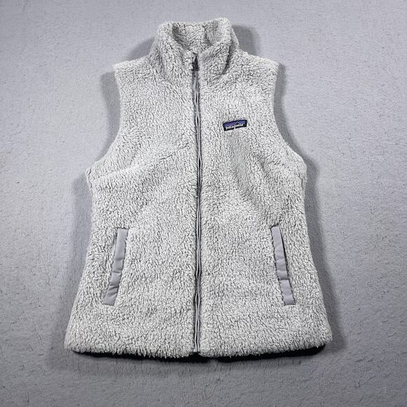 Patagonia Jackets & Blazers - Patagonia Vest Womens Medium Gray‎ Fleece Full Zip Sherpa Outdoors Hiking Warm